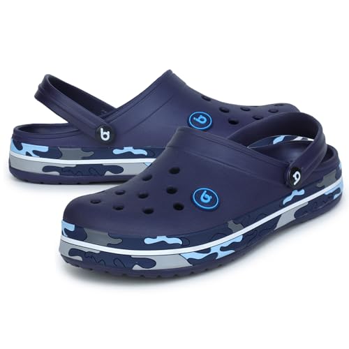 Image of KOBURG Lite Men's Super Stylish Clogs | Casual Walking Clogs | Sandals with Adjustable Back Strap for Men | Comfortable & Light Weight | Stylish & Anti-Skid | Waterproof | Gents /Boys KF-414