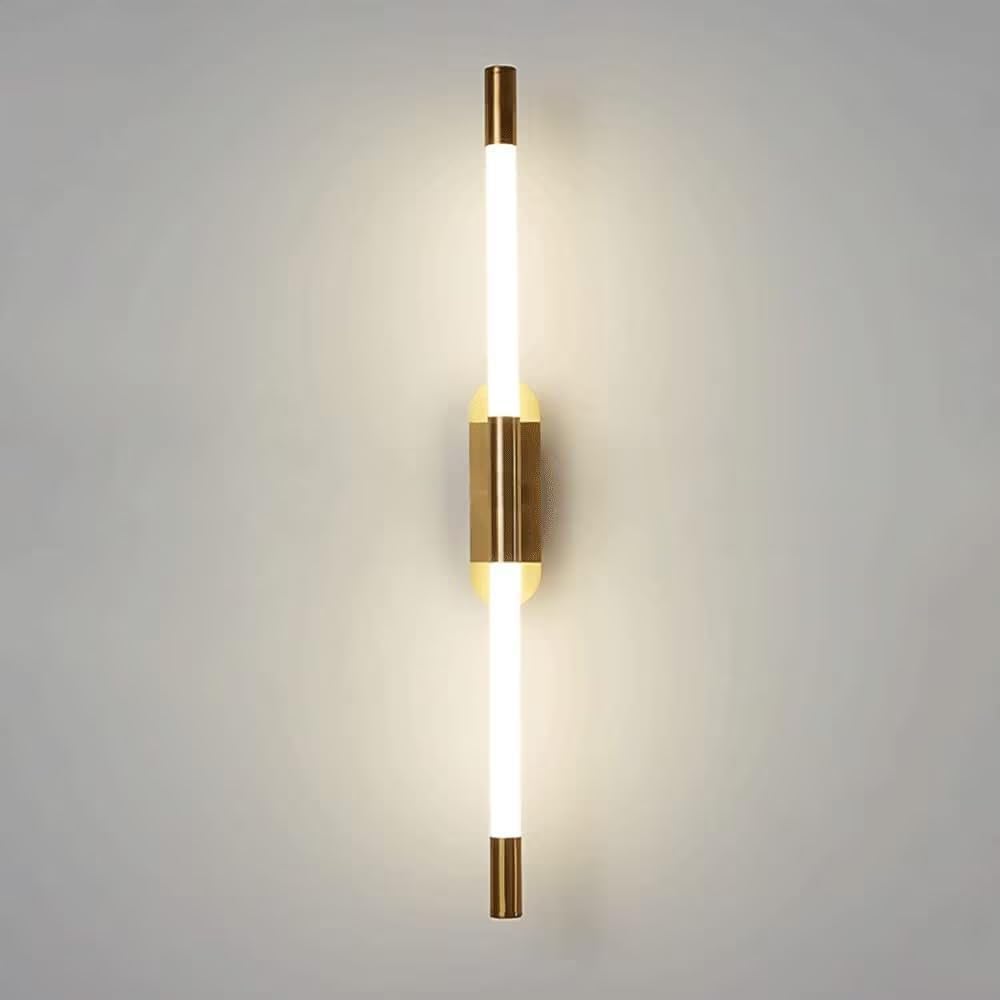 Aplique de pared LED con pantalla acrílica estriada y tubo largo de 10W ajustable en tono oscuro