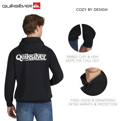 Image of Quiksilver Men's Regular Fit Super Soft Fleece Midweight Pullover Hooded Sweatshirt