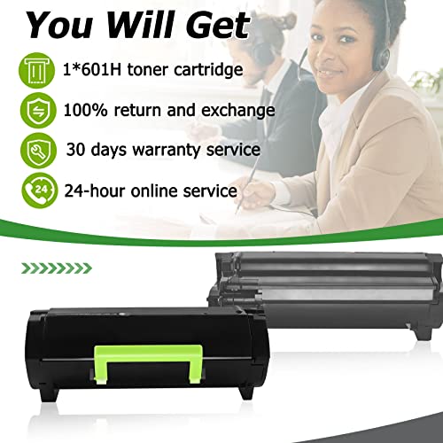 601H (60F1H00) Toner Cartridge Compatible With Lexmark Printer Mx310Dn, Mx410De, Mx510De, Mx511De, Mx511Dhe, Mx511Dte, Mx610De, Mx611De, Mx611Dhe And Mx611Dte Toner Cartridge (Black,10,000 Pages) #TOP6