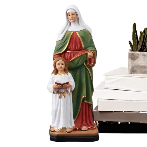 Statue décorative d'église Sainte Anne sculpture religieuse résine - 8