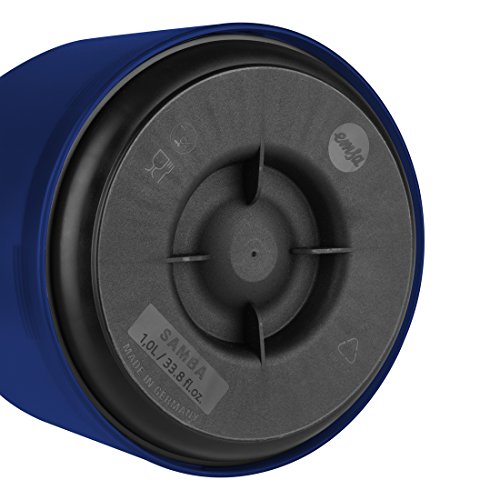 Emsa Samba 504231 thermoskan, 1 liter, Quick Press-sluiting, 12 uur warm, 24 uur koud) blauw doorschijnend - Image 7
