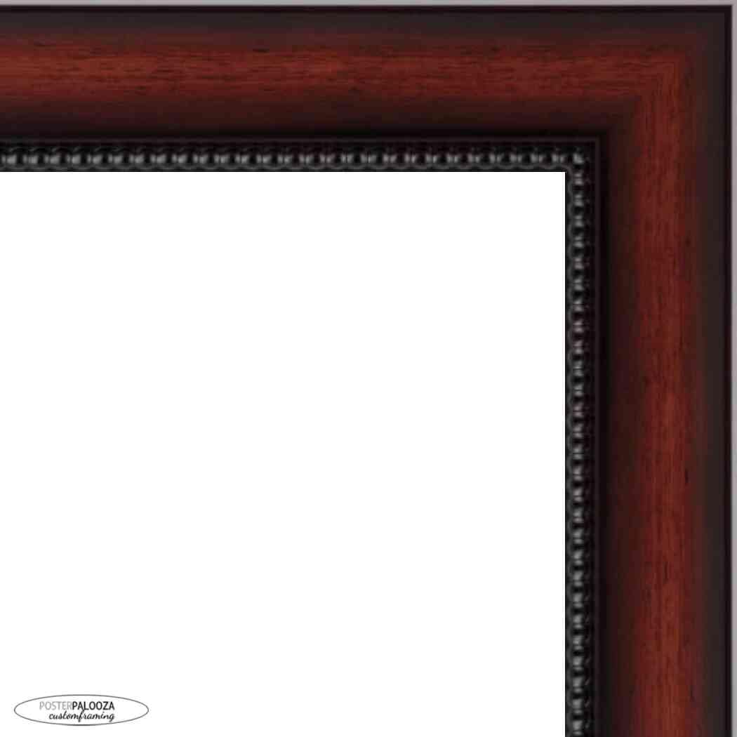 Poster Palooza 24x30 Traditional Mahogany Complete Wood Picture Frame with UV Acrylic Plexiglass, Foam Board Backing & Hardware Included