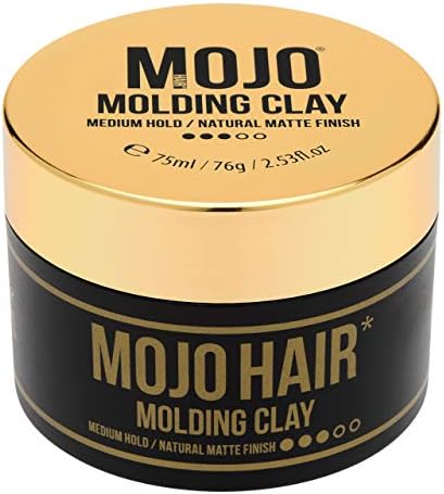 MOJO Hair Molding Clay, Hair Clay For all Men’s Hair Styles, Restyle Over & Over, Men’s Hair Products For Everyday Use, Medium Hold & Natural Finish Matte Hair Clay 1x 75ml/64g