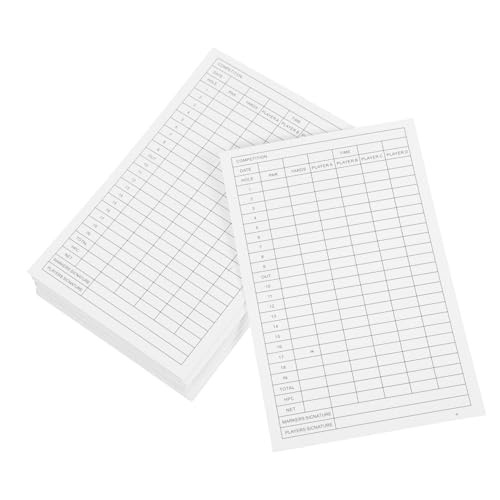 30 tarjetas para puntaje de golf papel revestido Toddmomy