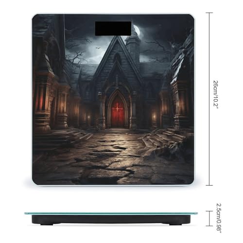 Báscula digital de baño con vidrio templado y pantalla LCD miniatura 2