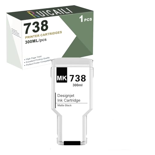Encre HP 738 738XL compatible traceur HP DesignJet T850 T950 noir mat 498N8A