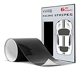 VViViD Gloss Black Adhesive Vinyl Racing Stripe Wrap Film Roll (1 Inch x 30ft)