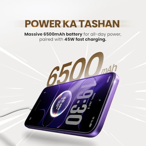 Image of Tecno Spark 50 5G (Fantasy Purple, 4GB+128GB) | 6500mAh Battery + 45W Fast Charger | Upto 18GB* RAM | MIL-STD 810H Protection | Fastest 8X Network Speed* with URSP | 120Hz Smooth Display