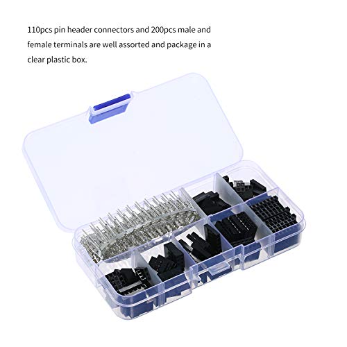 KKmoon 310 pçs/set Dupont Wire Jumper Pin Header Connector Housing Kit Pin Header Connector Housing