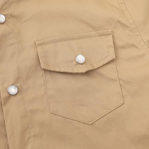 Image of Spring&Gege Boys' Long Sleeve Western Cowboys Pearl Snap Button Down Shirts (5-14 Years)