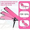 CroBlissful Fodlable BBL Chair with Hole, Adjustable 5-Position Lawn Chair for BBL Chaise Lounge After Surgery Recovery Bed for Patio Garden Poolside Outdoor Yard Beach (Pink)