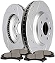 [SCITOO Brake Kits] - (2) Front Drilled and Slotted Brake Rotors (4) Ceramic Pads for 2006-2011 for Buick Lucerne,2006-2013 for Chevrolet Impala,2006-2007 for Chevrolet Monte Carlo