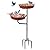 YALINKA Freestanding Birdbaths Bowl Outdoor, Standing Garden Bird Bath Bird Feeder & Bird Bath Bowl, Detachable Decoration Spa Birdfeeder for Garden Patio Yard Lawn, 4 Spiky Metal Stake (Brown)