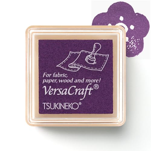 はんこ祭り バーサクラフトS (201 ブルーベリー) スタンプ台 ツキネコ 布用 スタンプ インク インクパット お名前スタンプ ハンドメイド 消しゴムはんこ ギフト プレゼント (HK020)