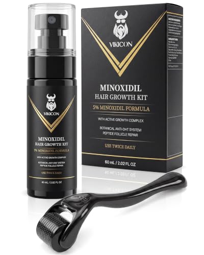 5% Minoxidil Hair Growth Kit for Men, Beard & Hair Treatment Spra...