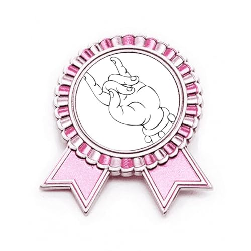 Broche en forme de main en métal Rose M pour vêtement et accessoire