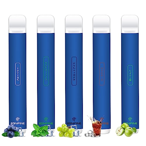 Eonfine 電子タバコ 使い捨て vape 7500回吸引可能 厳選5風味セット ベイプ 禁煙グッズ ビタミン入り 禁煙パイポ 爆煙 水蒸気タバコ 禁煙 電子たばこ ニコチンゼロ