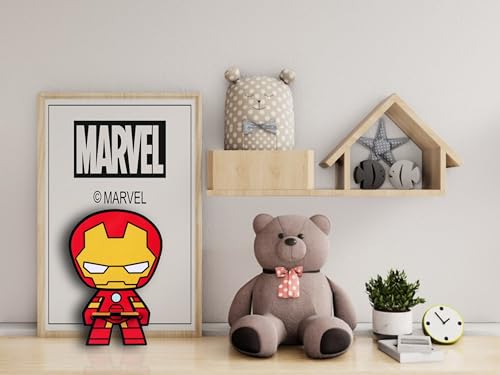 Image of Marvel Avengers Super Hero Iron Man Mobile Stand (Yellow), Mobile Stand for Desk, Useful Gadgets for Men, Student Gadgets, Mobile Phone Holder, Tablet Stand, Phone Accessories
