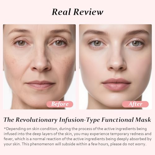 Collagen Night Wrapping Mask, Bio-Collagen Face Masks - Deep Hydrating Overnight Face Mask, Korean Skincare, Facial Treatments & Masks for Women - Firming and Moisturizing, 4-Pack