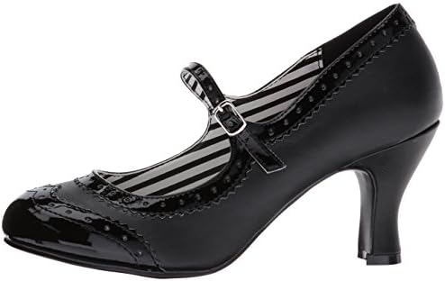 Pleaser Pink Label Women's Jenna06/Bpu-Pt Dress Pump, Black Faux Leather-Pat, 15 M US | Image 7