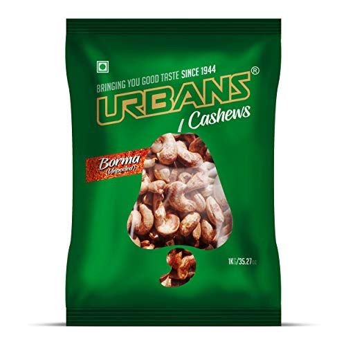 Image of URBANS Cashew Unpeeled Borma Whole Cashew With Skin Nuts Kernels Kaju (Raw Cashew) (1Kg)