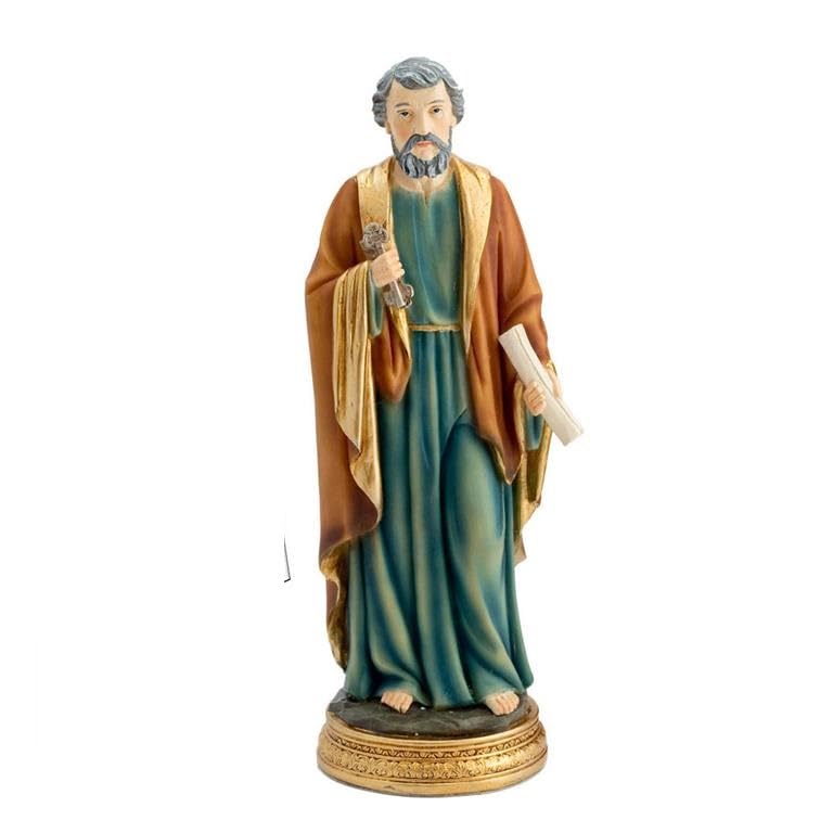 Figurine Saint Pierre petite statuette durable pour remplacer plâtre cassable