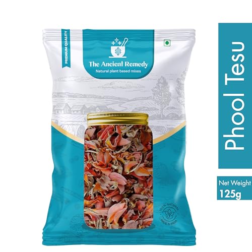 Image of Tesu Ke Phool 125g / Palash Flowers | Dried Tesu Flowers for Natural Color | Butea Monosperma Flowers for Hair Care, Skin Care & Herbal Use