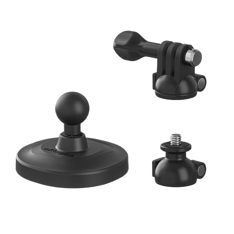 Soporte de Montaje Cabeza Bola magnética para cámara Deportiva dji para Action5Pro/GoPro 13/Insta360 X5/4 Soporte Interfaz Dual Escritorio