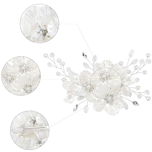 Accesorios de boda para cabello con clips florales miniatura 6