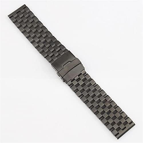 Bracelet de montre homme acier inoxydable argent noir 20 22 24 26mm durable
