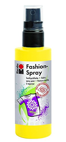 Marabu Sunshine Yellow - Pintura textil con pulverizador (100 ml), color amarillo