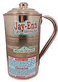 Zubaida Nauticals Indian Ayurveda Copper Water Jug Pitcher -Jay - ENN Pure Copper Pitcher Jug for Storing Drinking Water