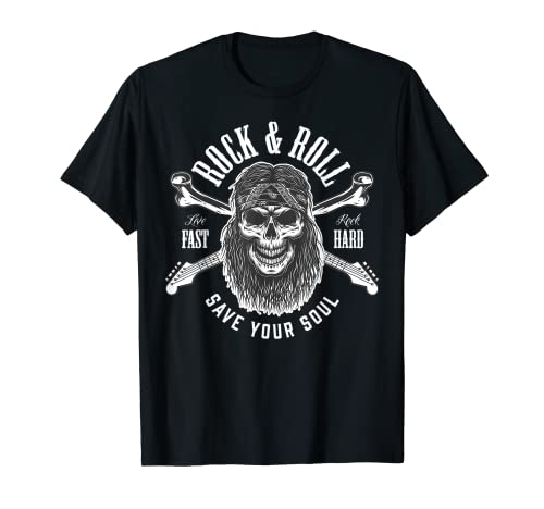 Rock & Roll Live Fast Save Your Soul Hard Rocker Concert T-Shirt