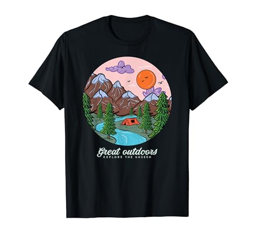 Great Outdoors Hills Wildlife Expedition Wilderness Mountain Camiseta