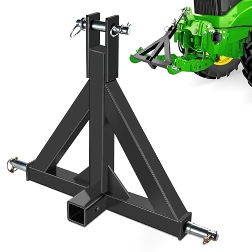 Image of Nilight 3 Point 2 inch Trailer Hitch Receiver Category 1 Heavy Duty Tractor Drawbar Quick Hitch Adapter Compatible with Kubota Bx John Deere Nortrac Kioti Yanmar Cat