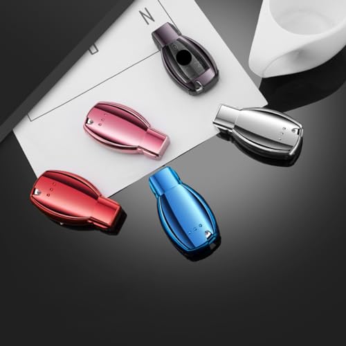 Étui porte-clé en TPU souple bleu avec couverture complète pour clés de Benz E C Class