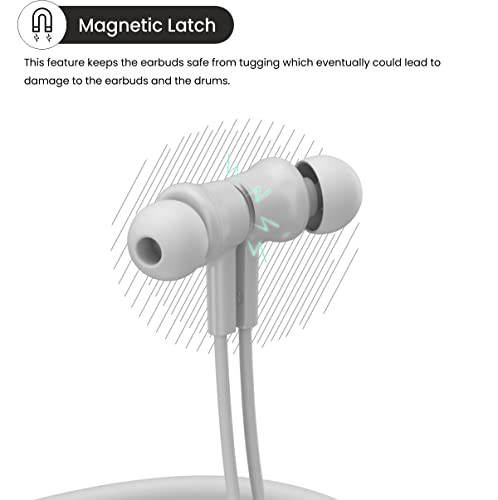 Image of Portronics Harmonics 400 Bluetooth Wireless Sports Headset with 12Hrs Playtime, Type-C Charging Port, Magnetic Latch, Voice Assistant(Grey)