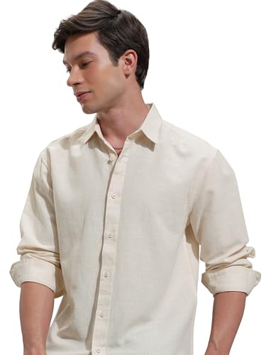Image of Highlander Men's Relaxed Fit Casual Shirt | Cotton Linen | Relaxed fit | Full Sleeves