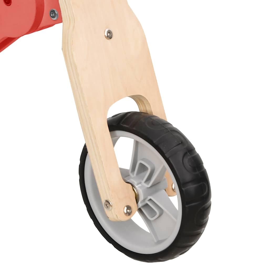 Trottinette Enfant 2 en 1 Rouge et Noir, draisienne avec siège en PU, Guidon réglable 135 degrés, Roues EVA, Porteur léger pour extérieur Jardin Cour, Charge 50 kg, 2 à 5 Ans