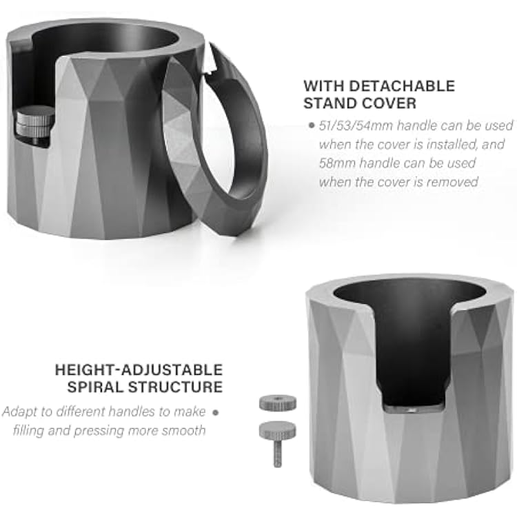 حامل Portafilter القهوة | سبائك الألومنيوم Espresso Tamper Stand by CrossCreek | Portafilter Stand Base | يناسب معظم 51/53/54/58mm Espresso Portafilter | اكسسوارات آلة الإسبريسو