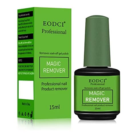 Eodci Magic Gel Nail Polish Remover, Soak-Off Quick,Minutes Easily Professional Remove Gel Nail Polish, Gel Polish Remover for Nails -15ml Cover