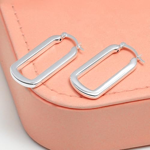 LeCalla Real 925 Sterling Silver Hoop Earrings | Women's Chunky Statement Twisted Hoop Earrings | Lightweight Click-Top Earring Hoops | Italian Design Shrimp Earring for Jewelry Gifts3