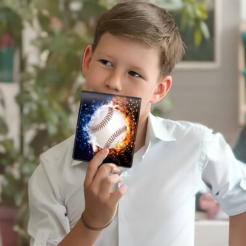 Image of Boys Wallet for Kids, Cool Kids Wallet for Boys Ages 8-10 9-12 11-15, Funny Baseball Leather Bifold Rfid Blocking, Coin Pocket Id Window for Teen Men Youth Guys Birthday Christmas Gifts
