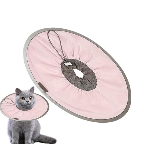 猫用回復首輪、快適な子猫コーン,快適なペット用エリザベスカラー - 調節可能な猫回復首輪、犬が舐めたり引っ掻いたりするのを防ぐ軽量コーン