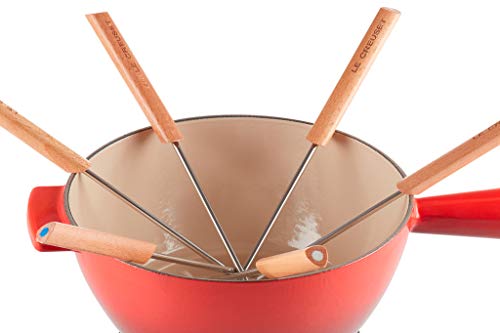 Fondue-Set aus Gusseisen von Le Creuset mit Zubehör und 2,0 L Volumen