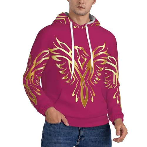 Sweat à capuche en polaire Phoenix pour homme - Modèle classique décontracté