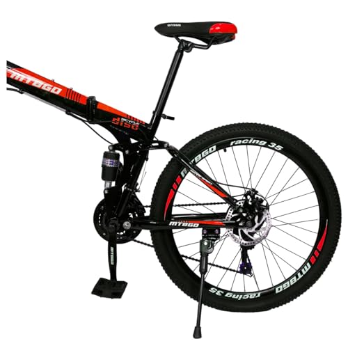 bicicleta dobravel mountain bike aro 26 suspensão duplo freio a disco 21 marchas