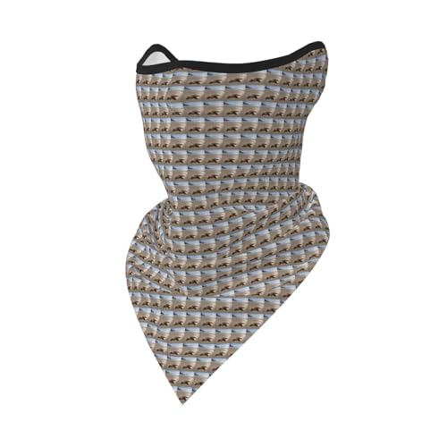 Máscara deportiva multifuncional con estampado de estrellas de mar y conchas de mar y playa, a prueba de viento, para esquiar, térmica, color negro