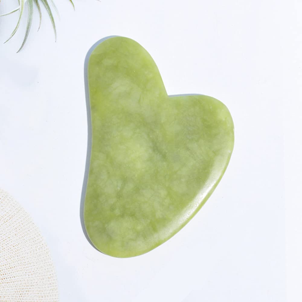 Gua Sha Facial Tool, Nature Jade Stone Guasha Massage Tool, Guasha Board For Face and Body, Skin Care Tools for Body Muscle Relaxing Relieve Wrinkles